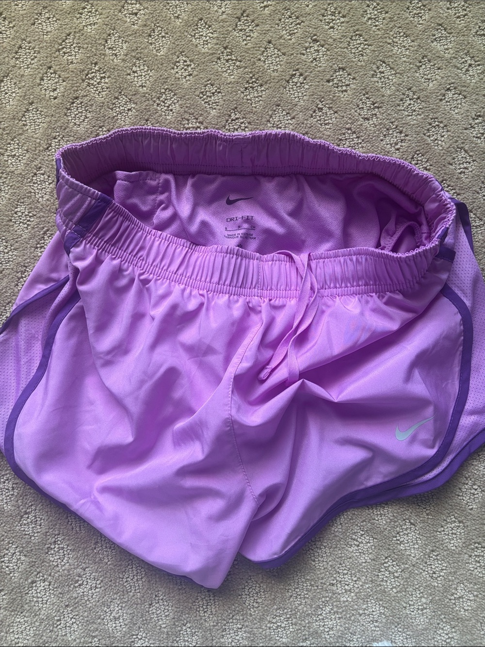 Nike Women's Light Purple Athletic Dri-FIT Shorts
